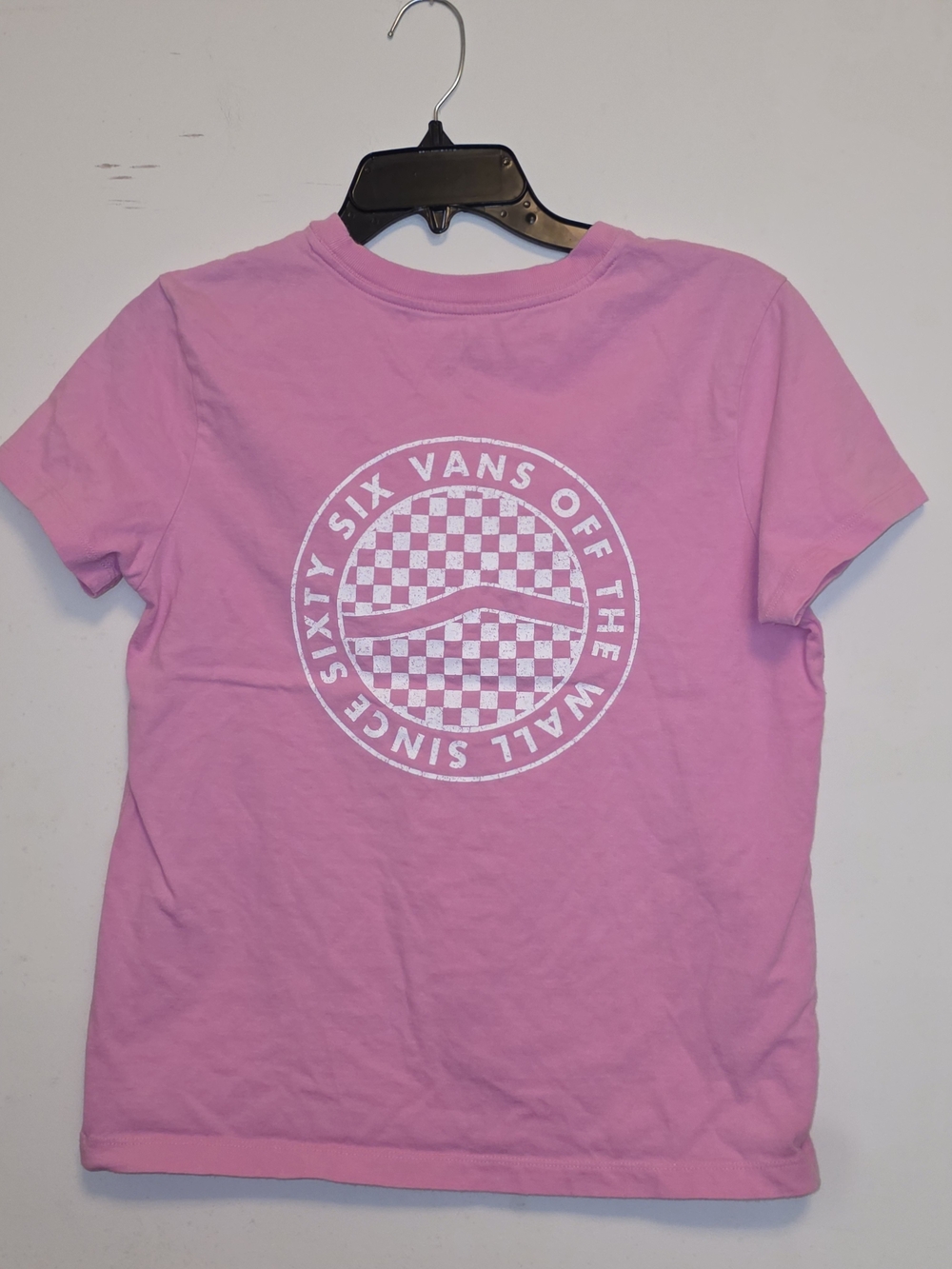 Vans Kids Pink Graphic Tee - Checkerboard Logo